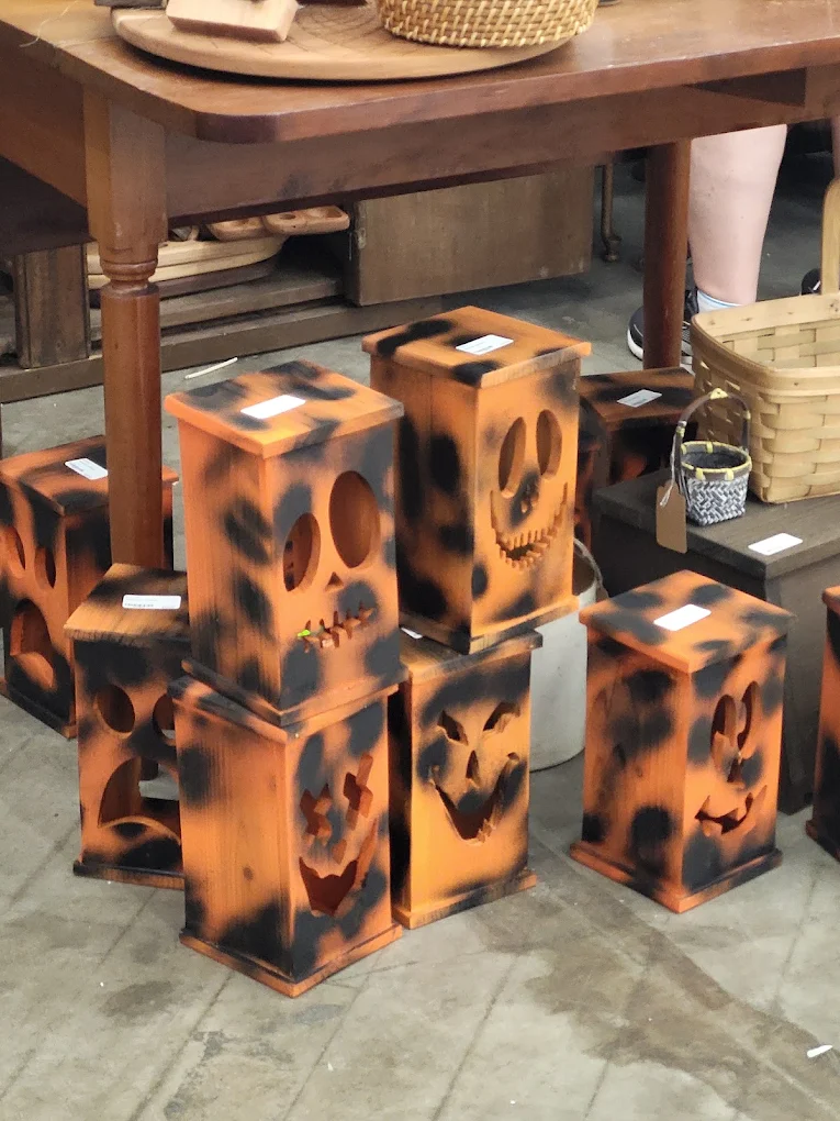 Halloween lanterns and handmade seasonal decor at Painted Tree